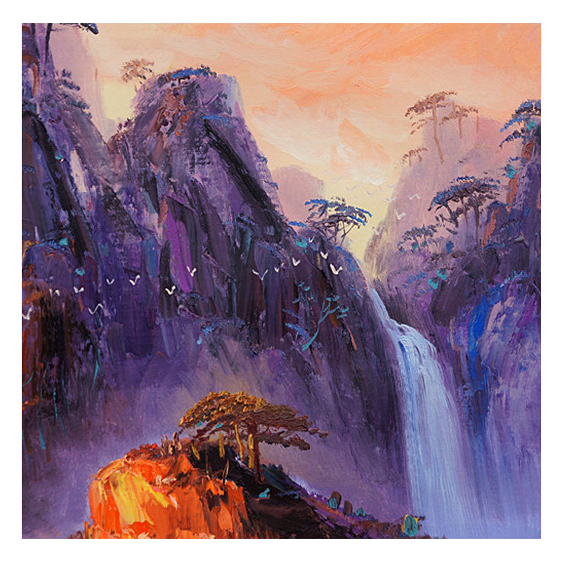 贺一珉 《泰山旭日之二》 布面油画