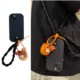 ins秋冬毛绒橘色老虎吊坠手拎短绳适用于苹果15/16手机壳iphone14promax13斜挎背带绳12软11卡通XS