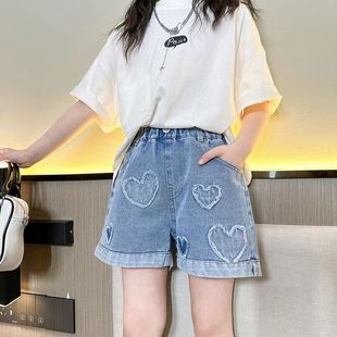 女童牛仔短裤夏装2024新款儿童韩版宽松热裤薄款中大童小女孩裤子