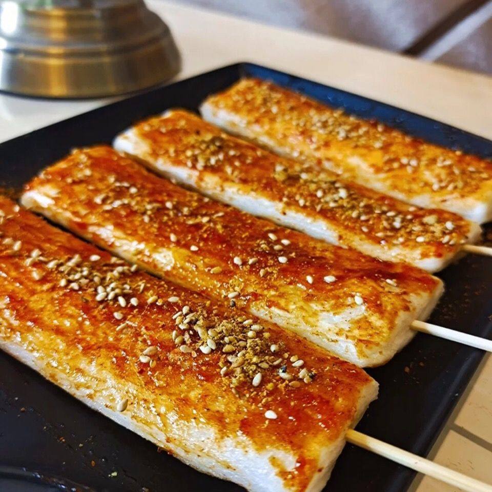 脆皮年糕商用手工粿烧烤白果炸年糕片甜辣酱