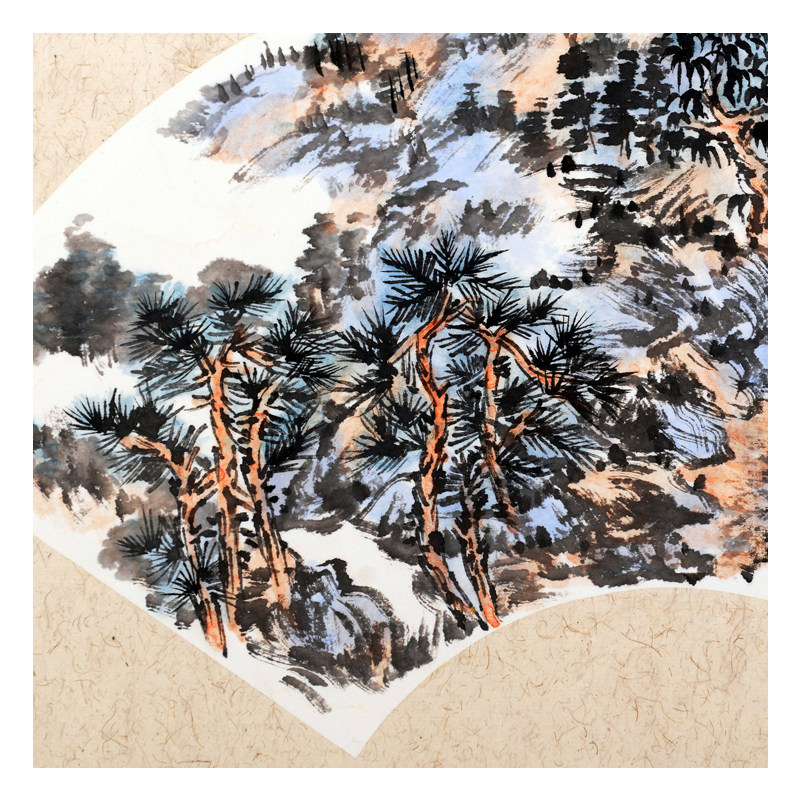 【双十二】 李然 《山水扇面两幅》 苏州画院画家