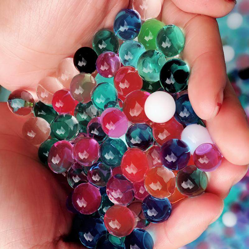 吸水珠膨胀水宝宝玩具 水精灵水宝宝球无毒水养超大泡大珠霸王珠