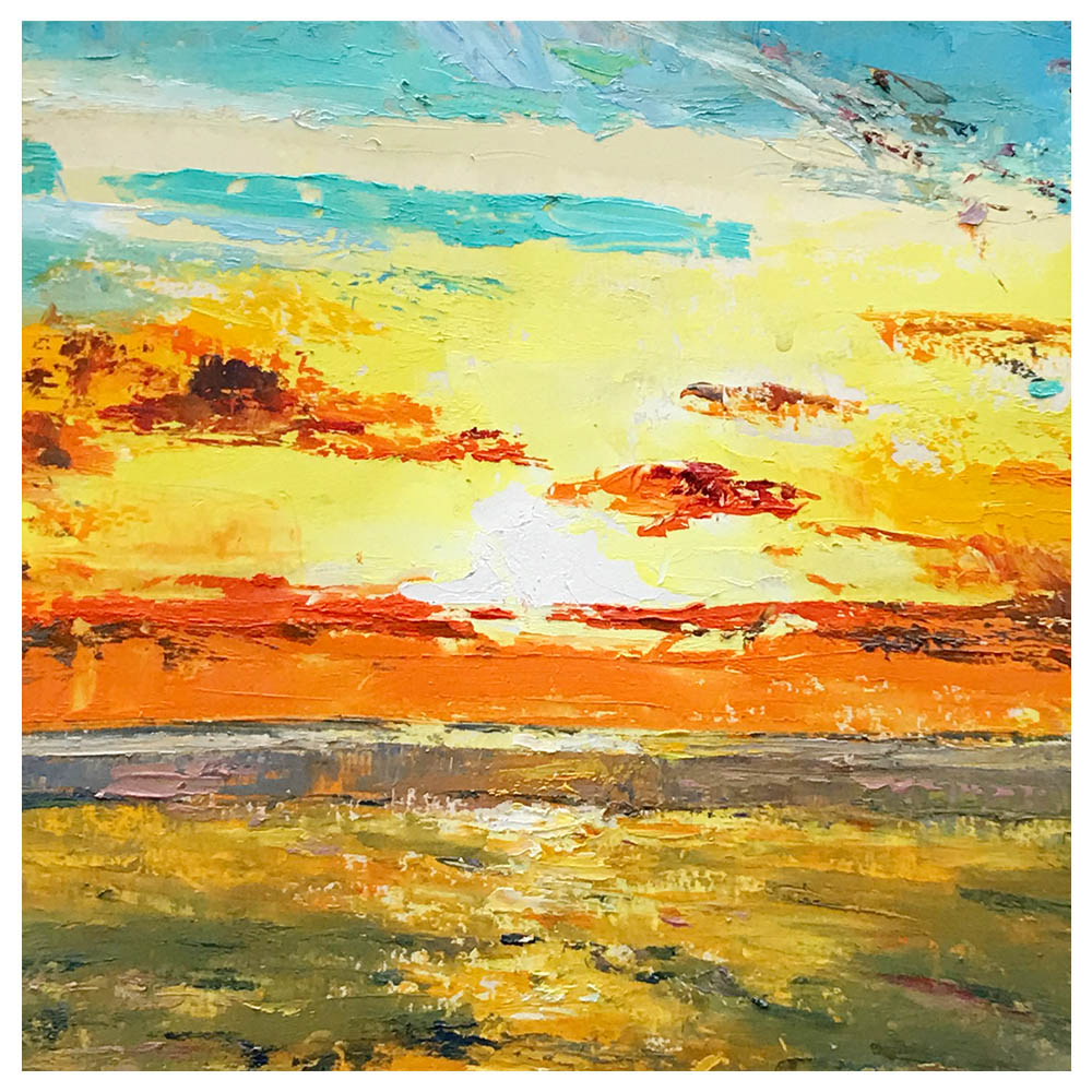 佩坤《海上日出系列》留法并获金奖画家原创作品