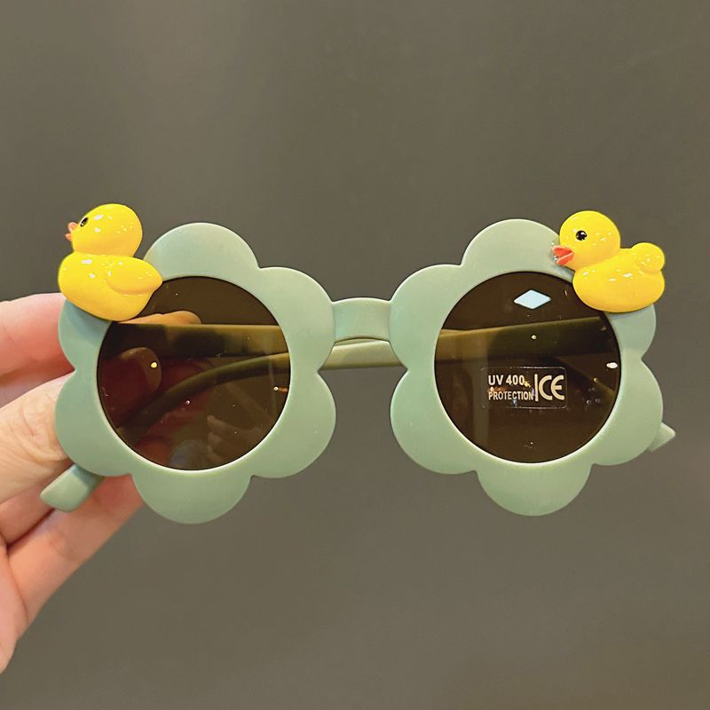 儿童卡通墨镜太阳镜花朵小鸭女童宝宝眼镜可爱遮阳防紫外线萌夏天