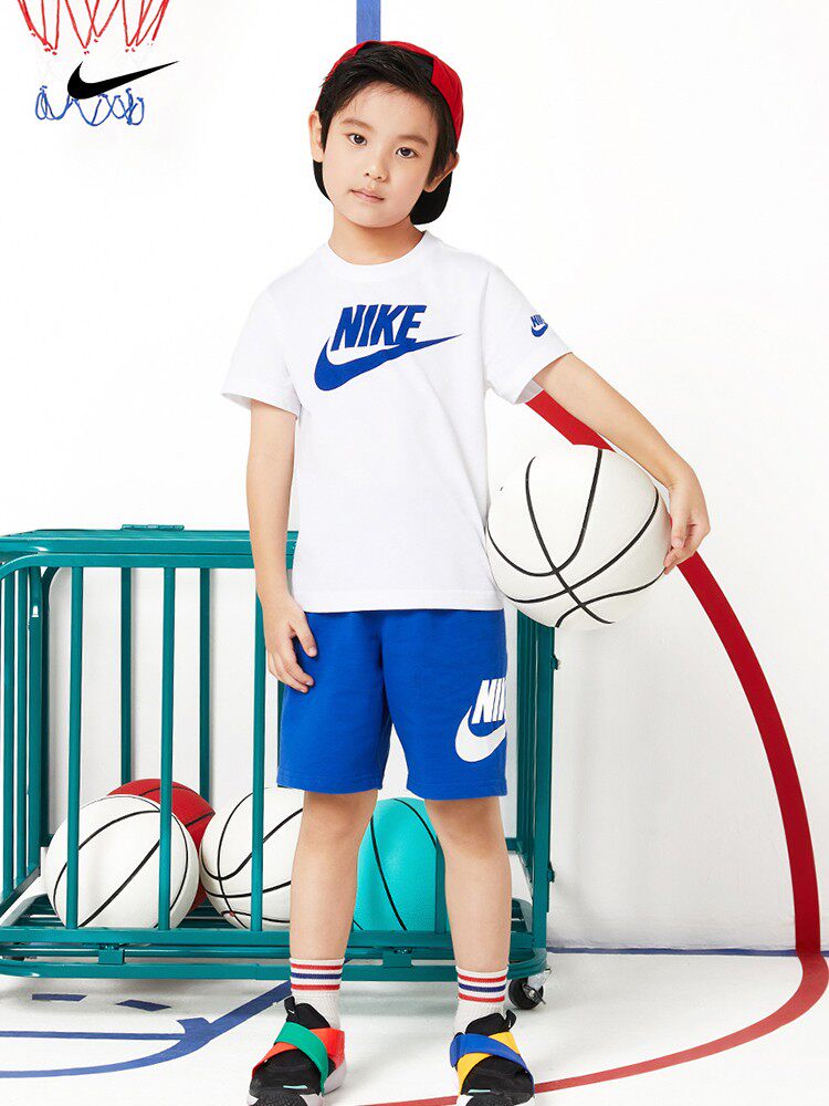 nike耐克小童装男女童短袖套装2022夏季新款短袖短裤休闲2件套