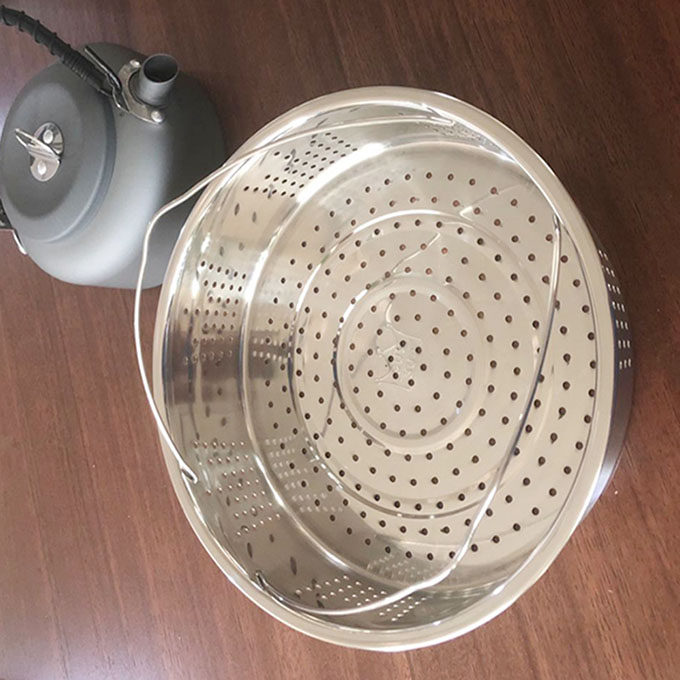 304不锈钢电饭煲蒸笼4l5l电饭锅蒸格不锈钢蒸架蒸屉通用配件加厚