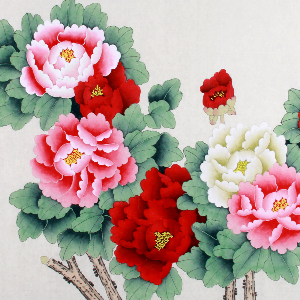 吴绍正《精品工笔牡丹 富贵吉祥》