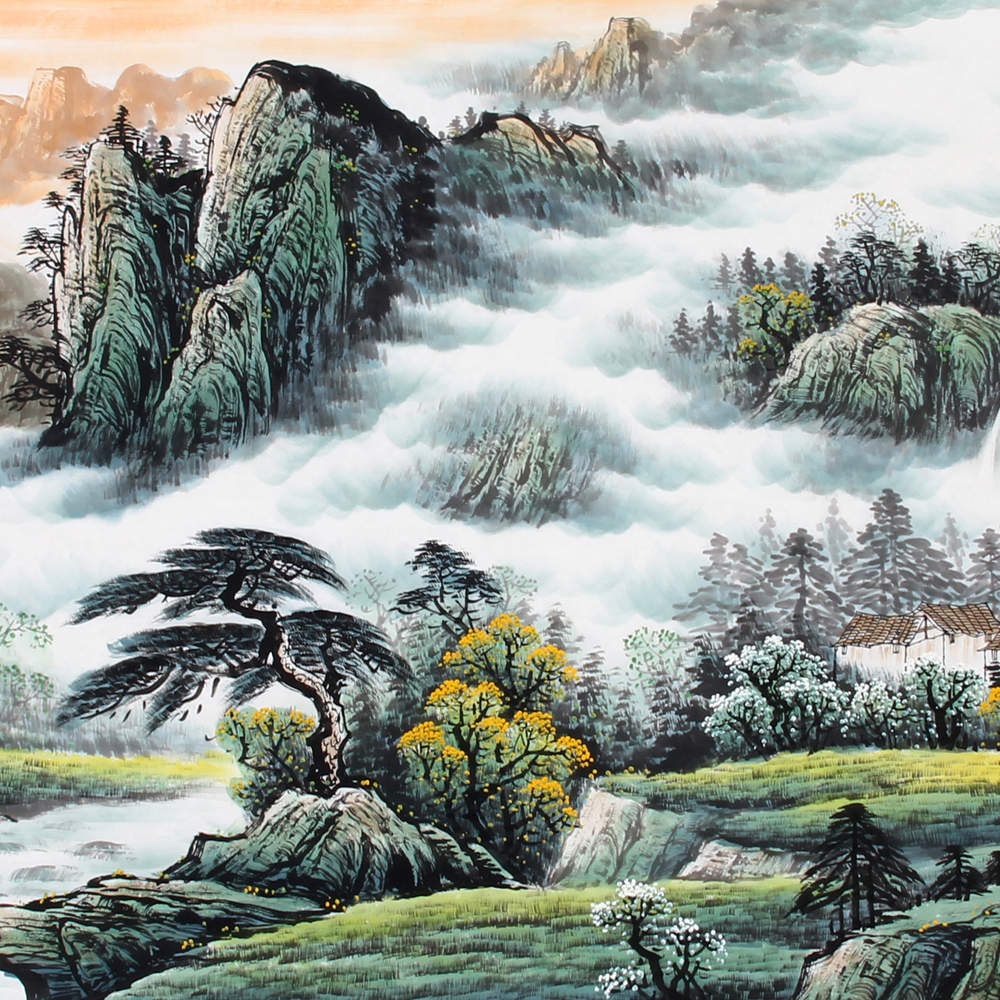 吴成建《精品山水八尺富水长流》中美协