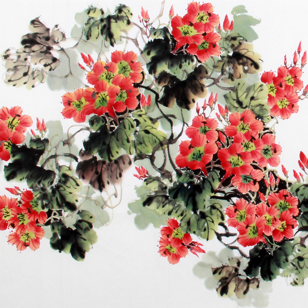 中央美院 曹静 《精品花鸟系列 小六尺繁花似锦》中美协