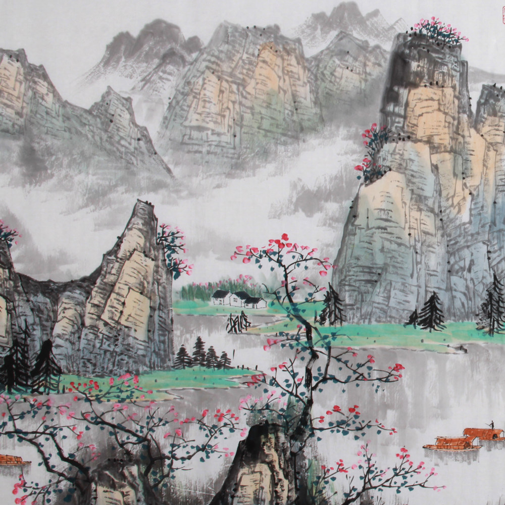 余传宝《精品四尺山水系列 漓江春韵》