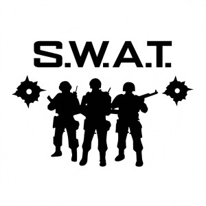 防雨水汽车反光贴纸车身贴花战争个性军事标志375反恐特勤组