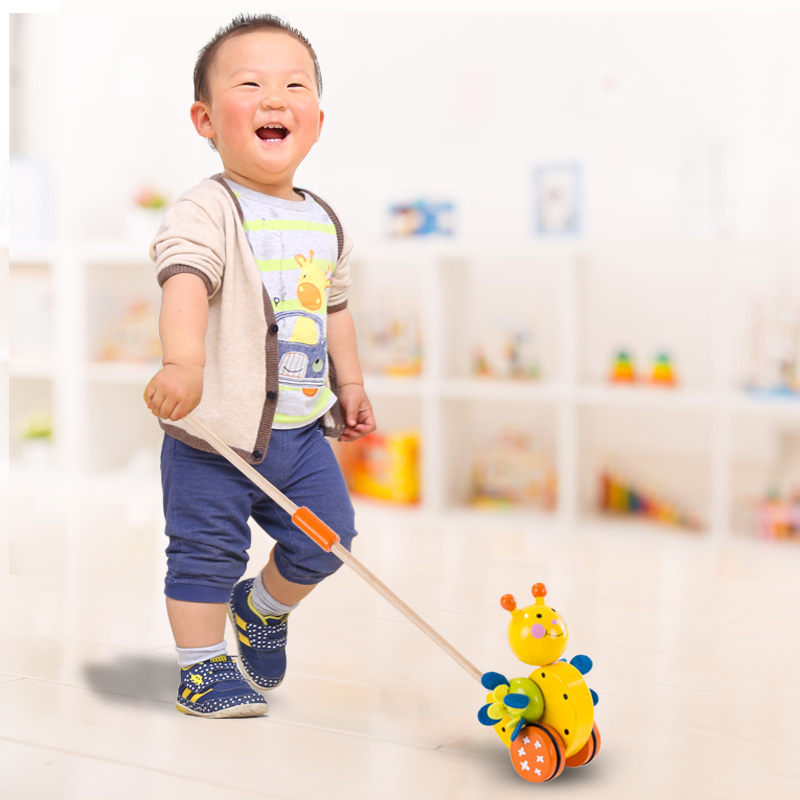 婴儿童推推周推乐推步杆学走路单杆手车木玩具3岁半1312到2一0小