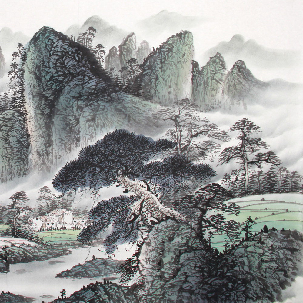 王岩《精品山水系列 春山烟云》省美协