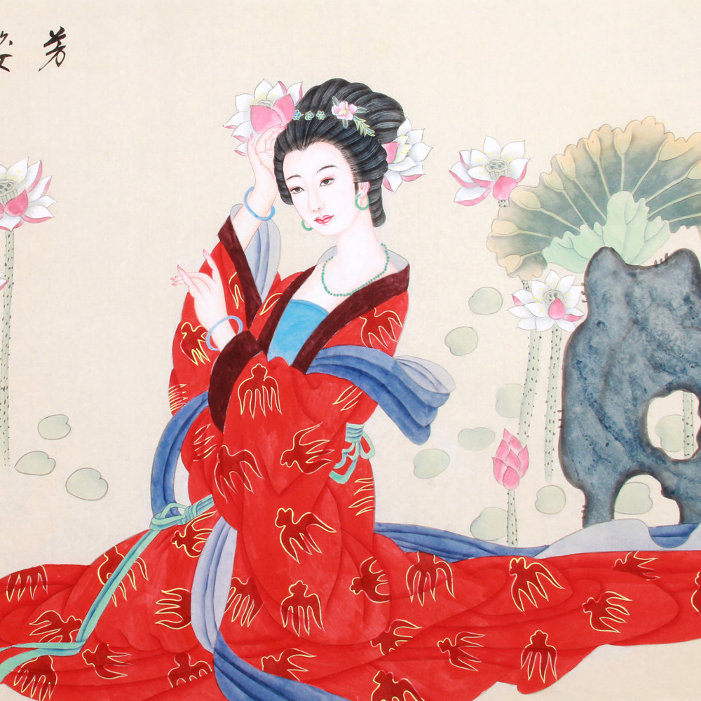 秦敬斌 《精品工笔人物系列 芳姿照水》 广西省美协