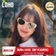 LOHO粉色白色猫眼墨镜女2025新款方圆显脸小太阳眼镜近视旅游墨镜