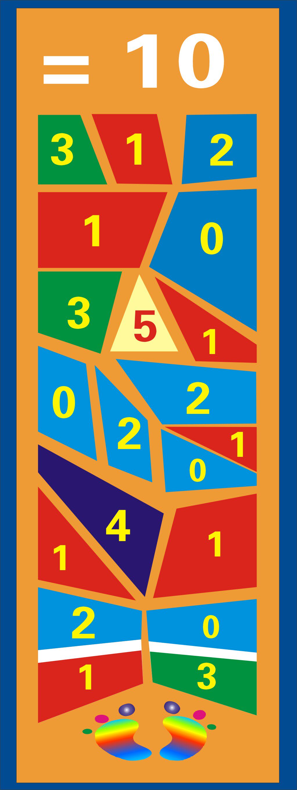 地贴幼儿园教学跳房子数字游戏智力游戏地面贴画拓展训练其他户外休闲