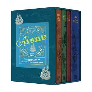 精装 英文原版 Adventure Word Cloud Boxed Set 经典冒险文学合集 云经典 丛林故事 小飞侠 金银岛 野性的呼唤 英文版