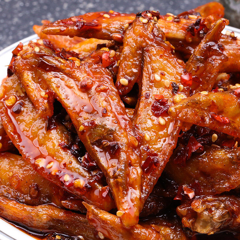 特色小吃100g香辣味翅尖蒜香孜然熟食真空即食零食夜宵鸡翅尖优惠券