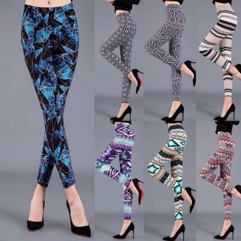 花裤子女潮印花