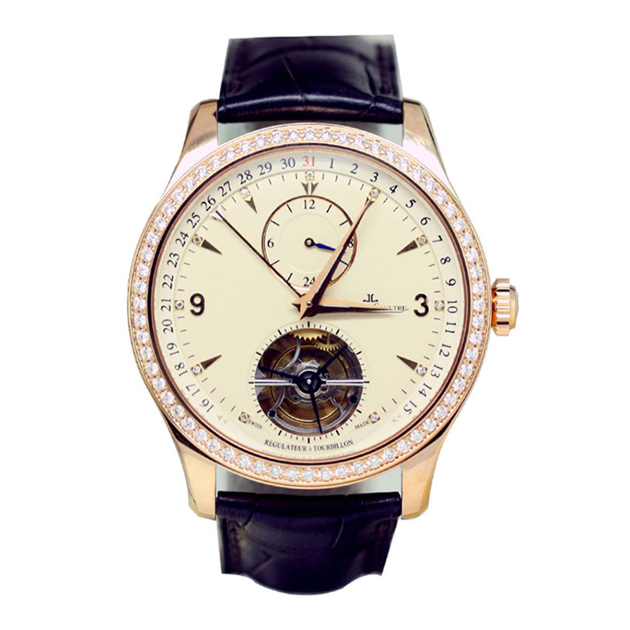 [9.9新] 积家 男士18k玫瑰金自动机械表 大师系列 q156241p