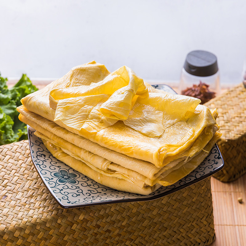 1斤正宗手工头层豆腐皮月子豆腐衣春卷皮干货油豆皮五香卷腐竹