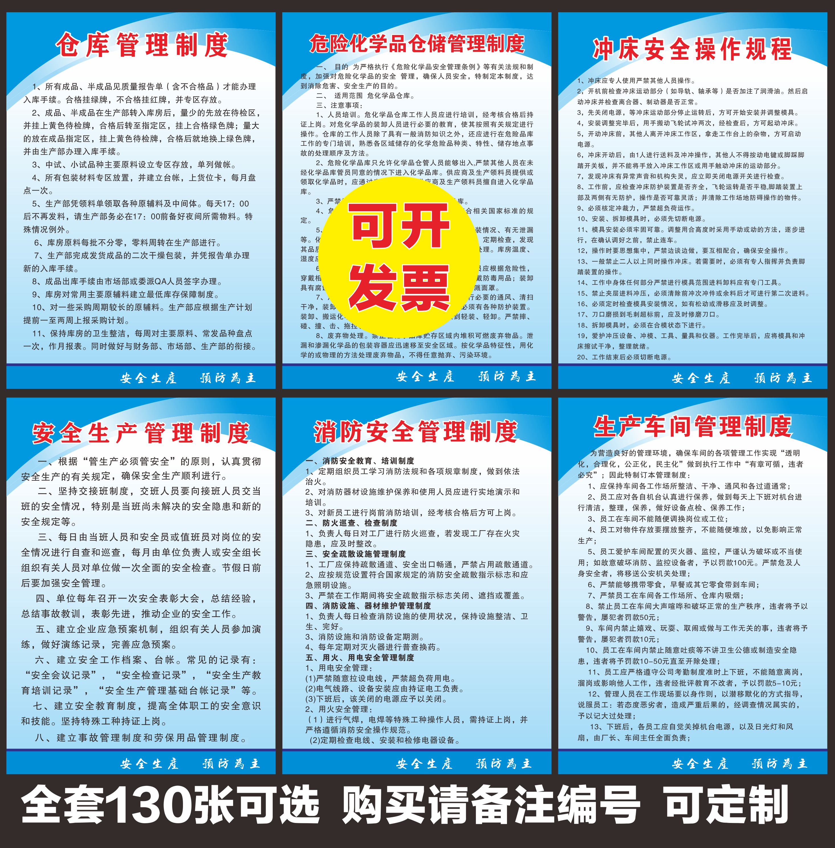 安全生产规章制度牌车间消防制度机械设备操作规程安全人员构架图