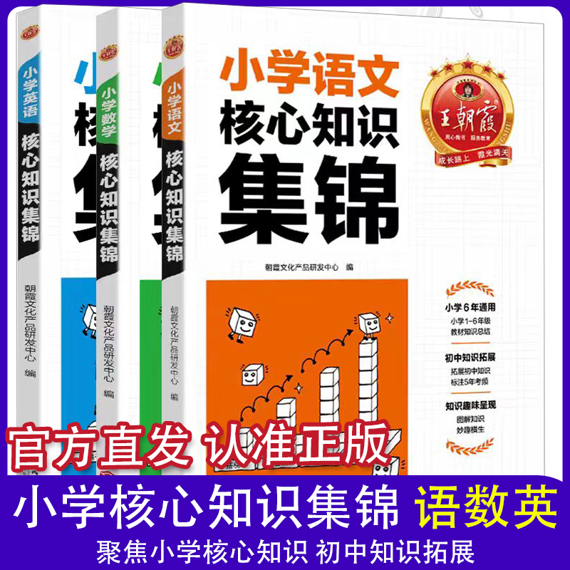 2024版王朝霞小学语文数学英语核心知识集锦大盘点五六年级小升初六6年级下册必刷题教材必背知识点总汇 小考考点系统总复习资料书