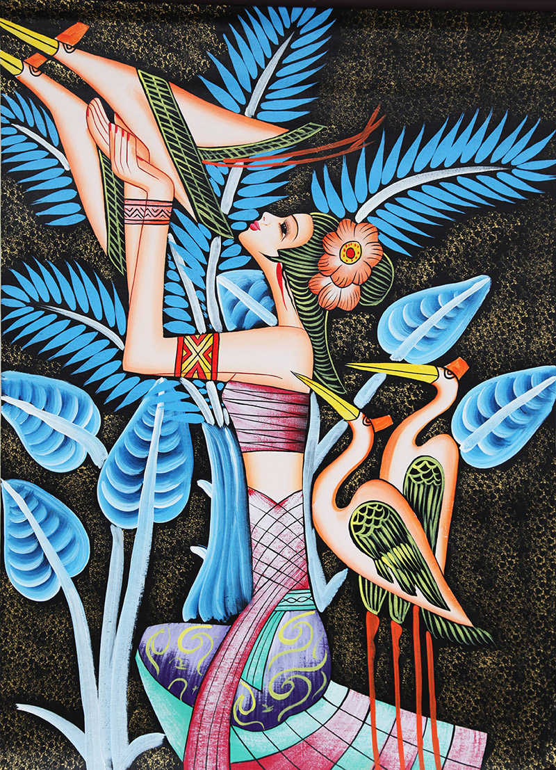 双十二文一飞《重彩抽象画祈祷》云南派著名重彩抽象画家