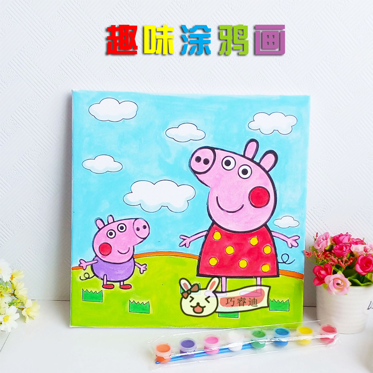 儿童手作趣味画油框画水彩画益智玩具|ruв категории игрушка/коляска/головоломка/блоки/модель, бусы/головоломка/в паре/демонтаж/бить игрушки, головоломка/деревоплита - от Buy2taobao.com для оказания профессиональной услуги покупки агента Taobao