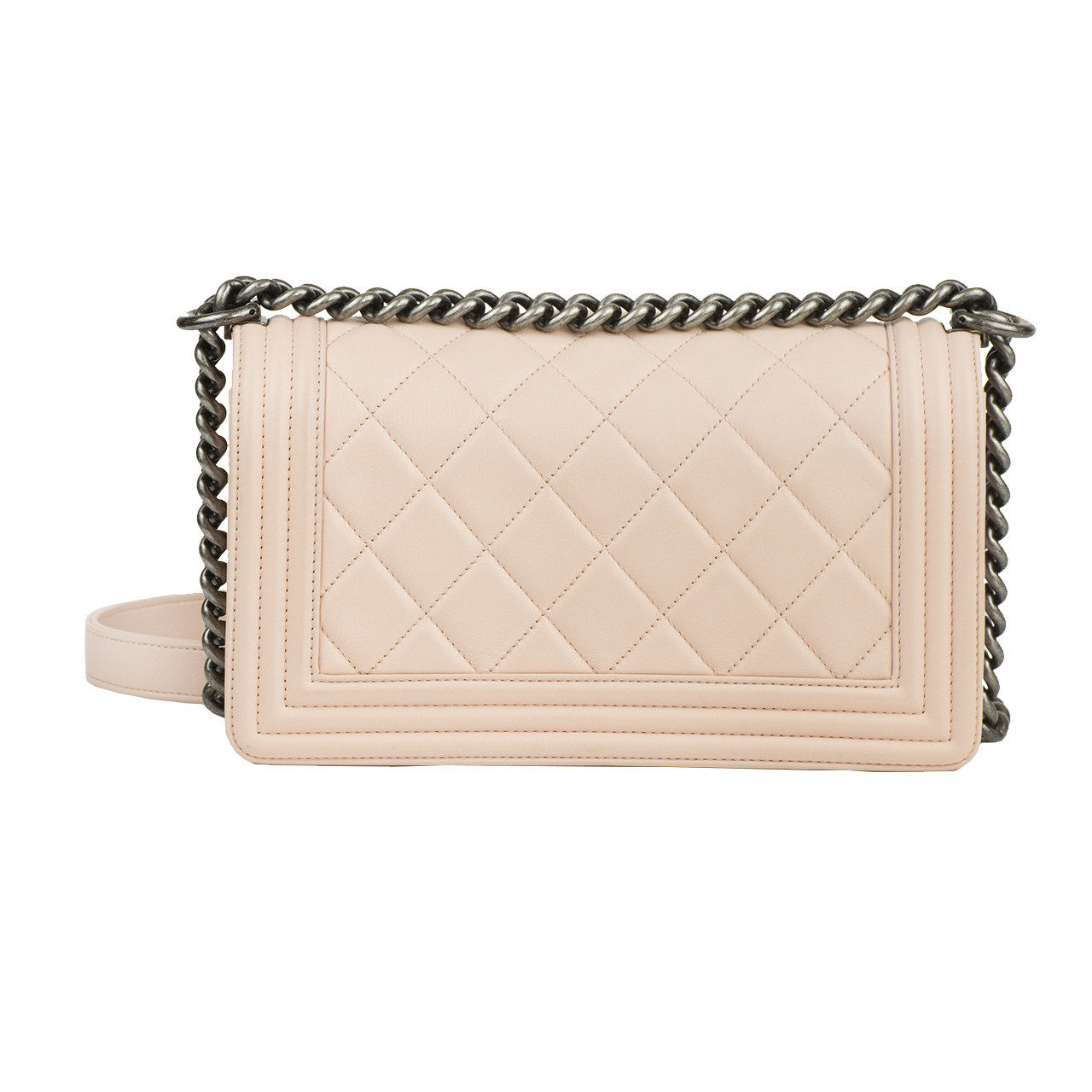 [9.5新]香奈儿chanel女士leboy粉色菱形格单肩斜挎包ae133