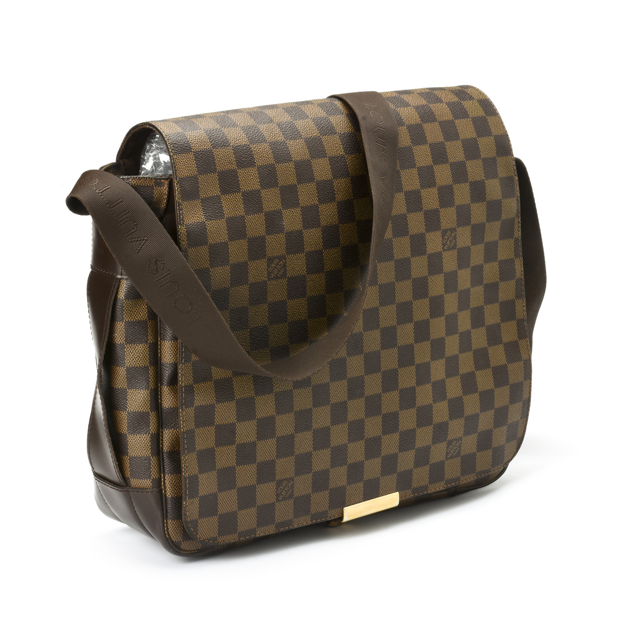 [9.0新]路易威登lv男士棕棋盘格单肩斜挎包ab3055