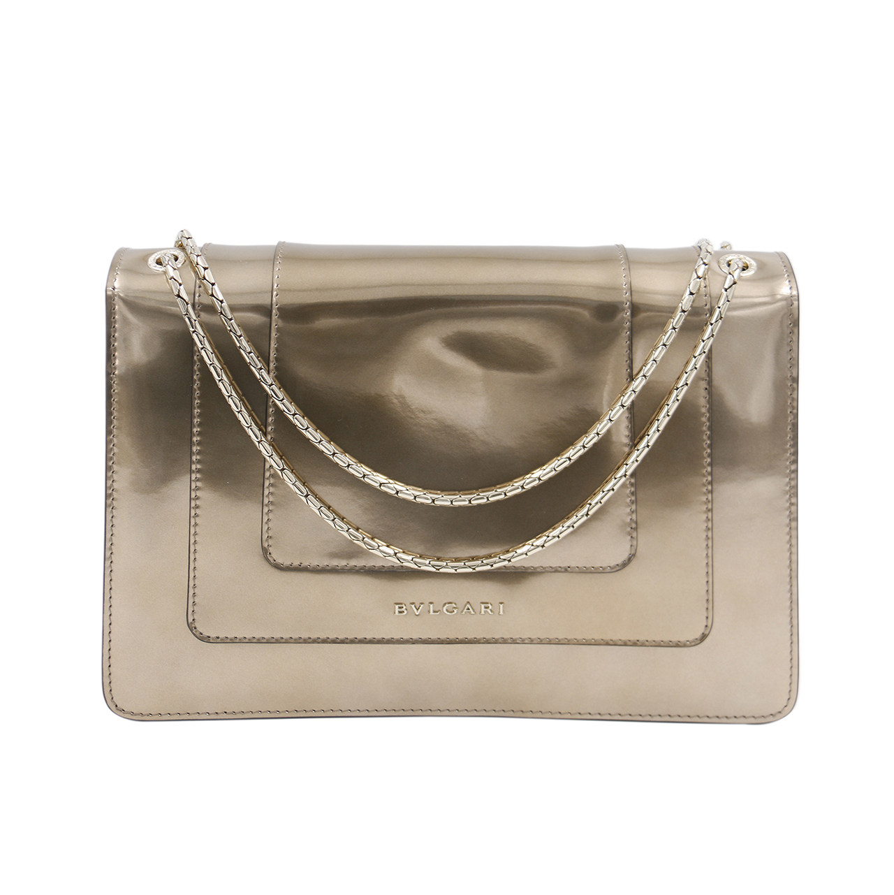 [9.5新]宝格丽bvlgari女士手提包小牛皮serpenti forever系列