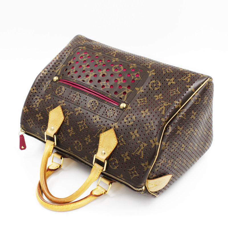 9.0新〕lv 路易威登 老花镂空手提包