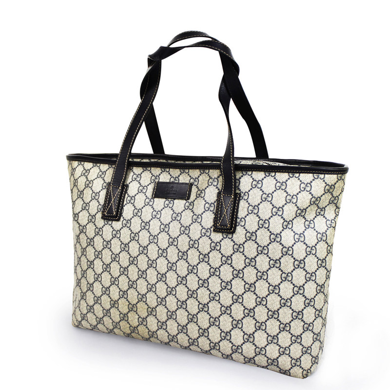9.0新〕gucci 古驰 经典 大号购物袋 女士帆布单肩包