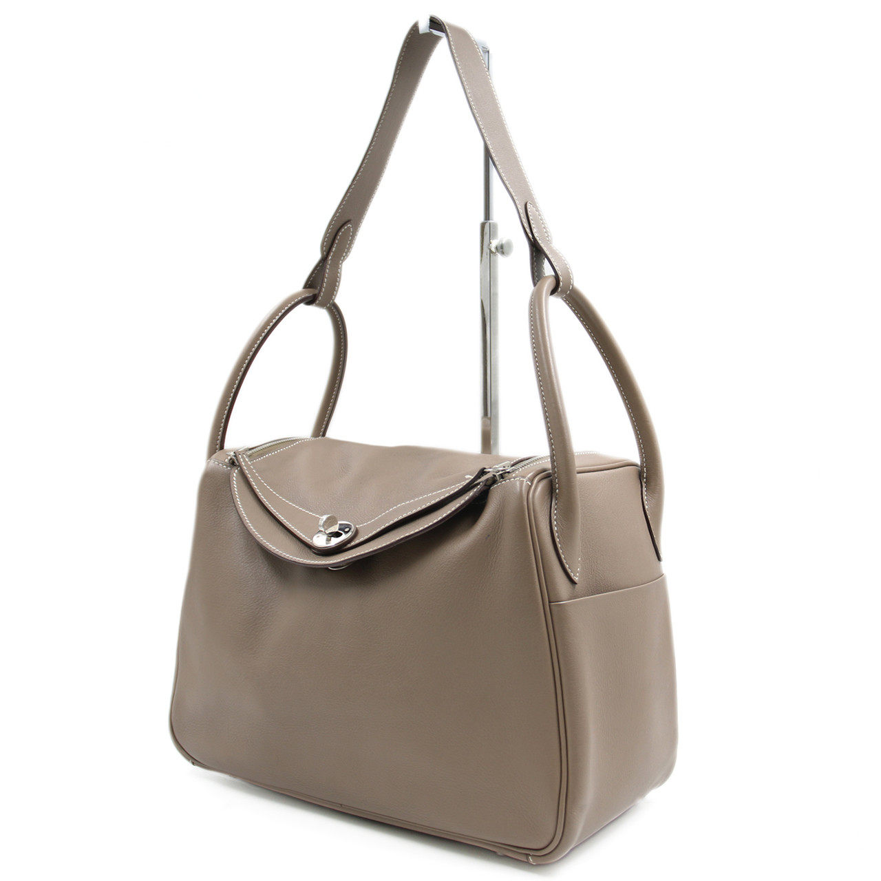 [95新] hermes爱马仕 经典款lindy 林迪包 大象灰25 女士手提包