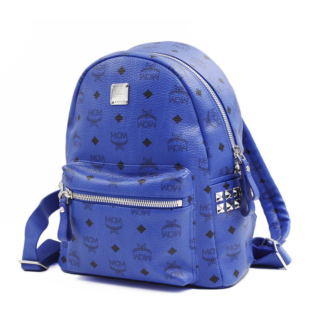 [9.9新] mcm 新款侧钉 蓝色双肩包 背包 男女通用