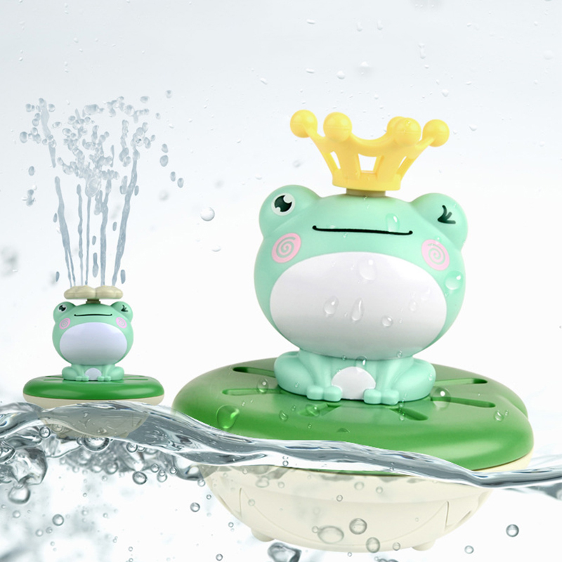 电动喷水青蛙玩具抖音婴儿童游泳戏水旋转漂浮小青蛙花洒宝宝洗澡