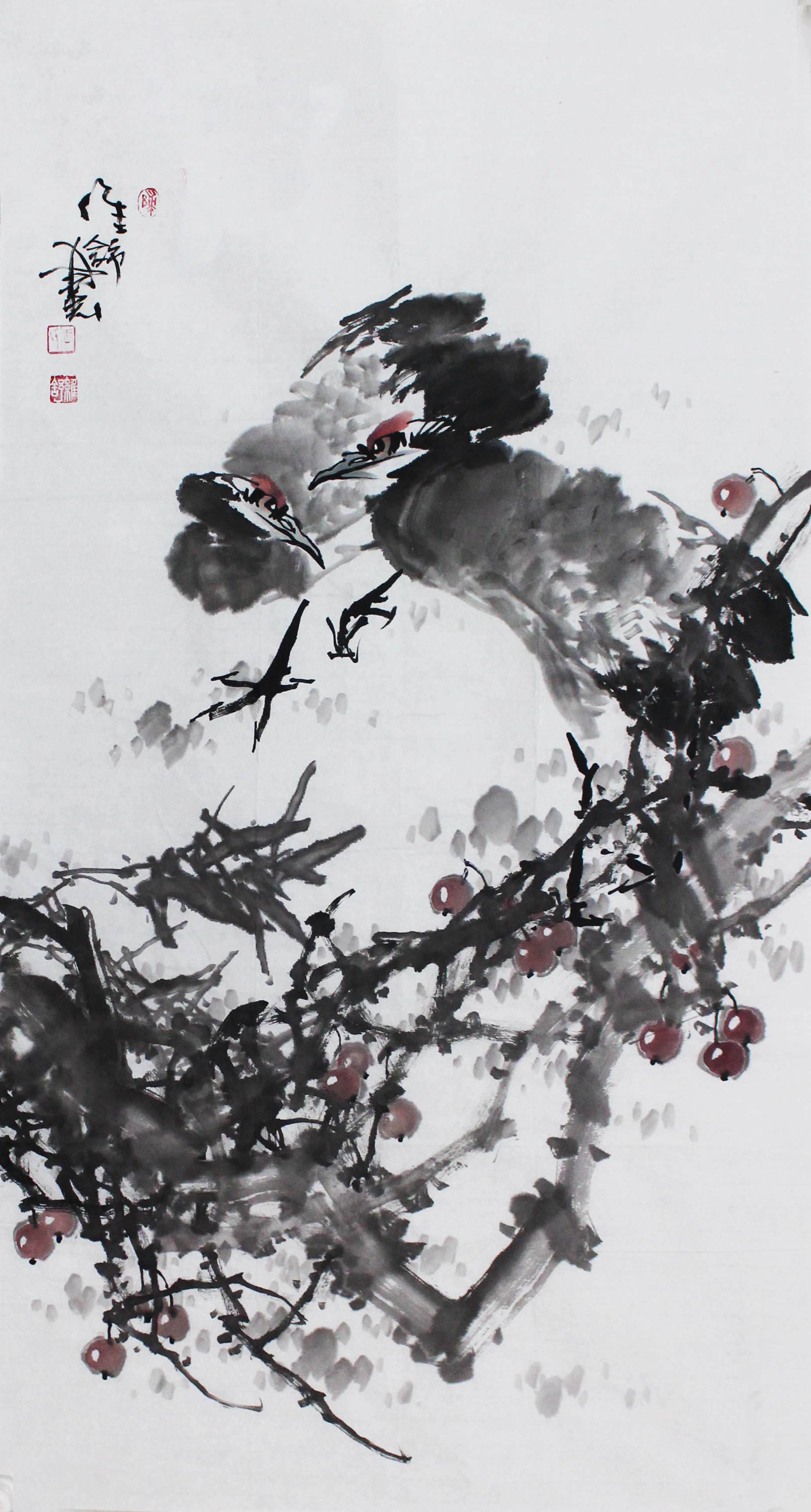 天津美院 王维舒 花鸟 省美协