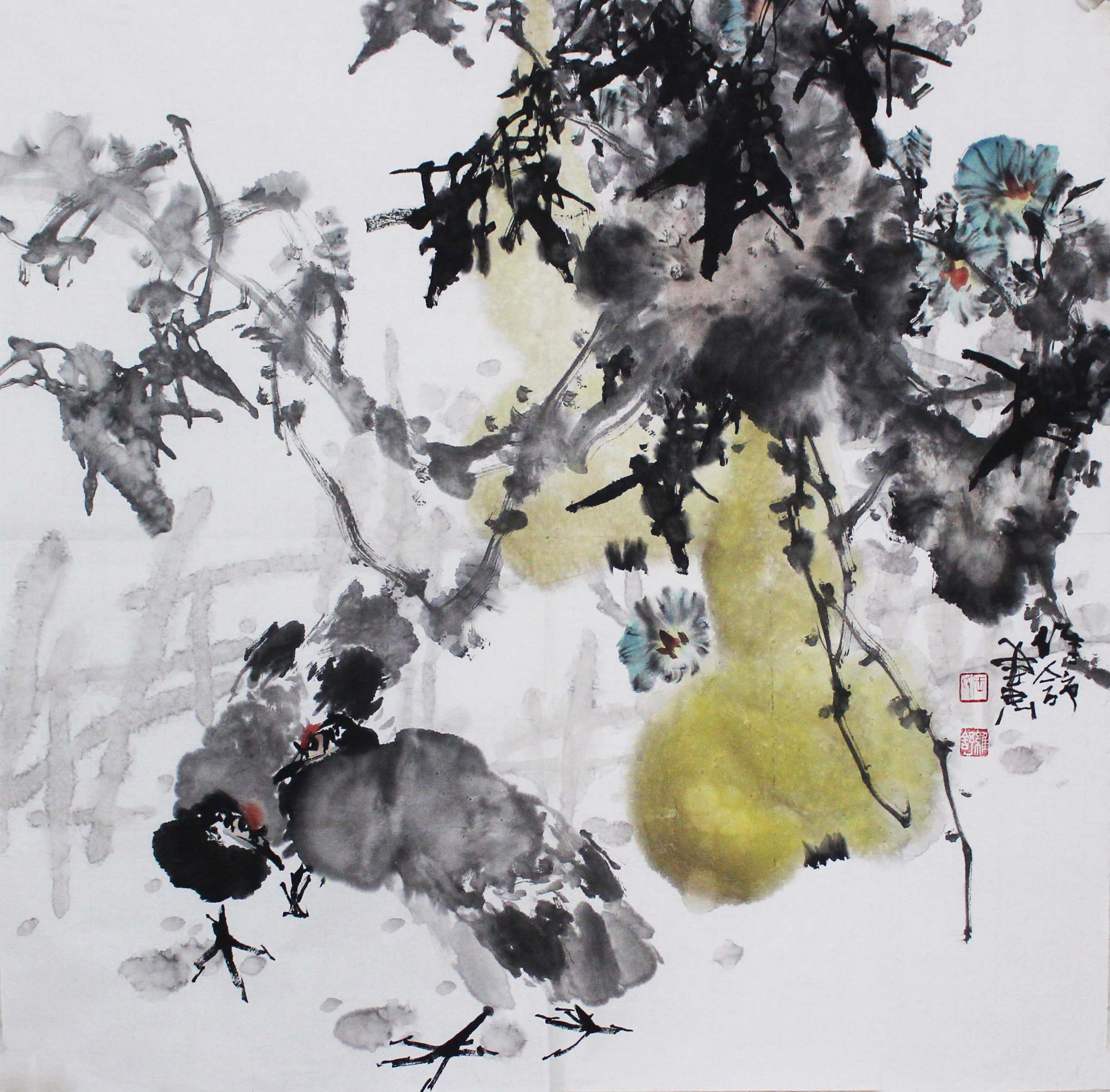 天津美院 王维舒 《福禄双栖》 省美协