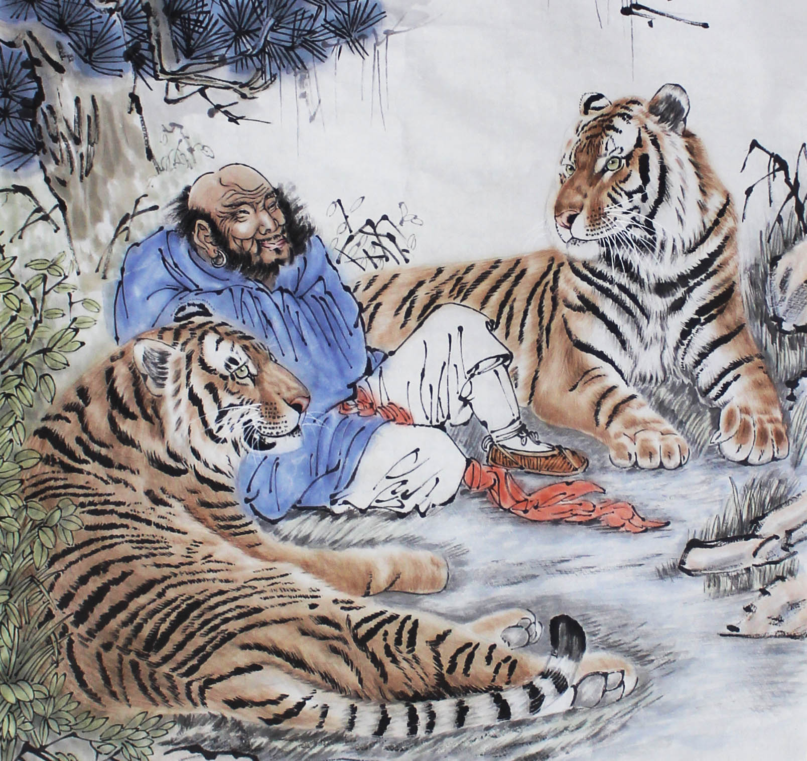 李彦《罗汉伏虎》