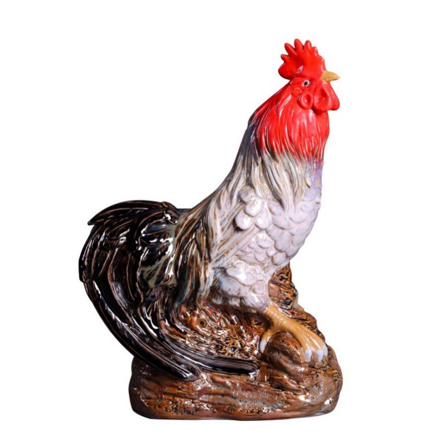 【直供】中国工艺美术大师 雕塑作品金鸡报晓