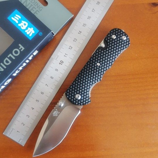 三刃7074便携随身水果折叠小刀高硬度硬度防身求生锋利瑞士军刀其他