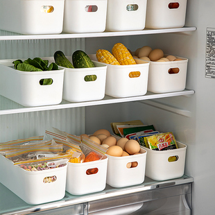 冰箱收纳盒保鲜盒长条储物盒冷冻抽屉式鸡蛋盒果蔬冷藏分类分格筐