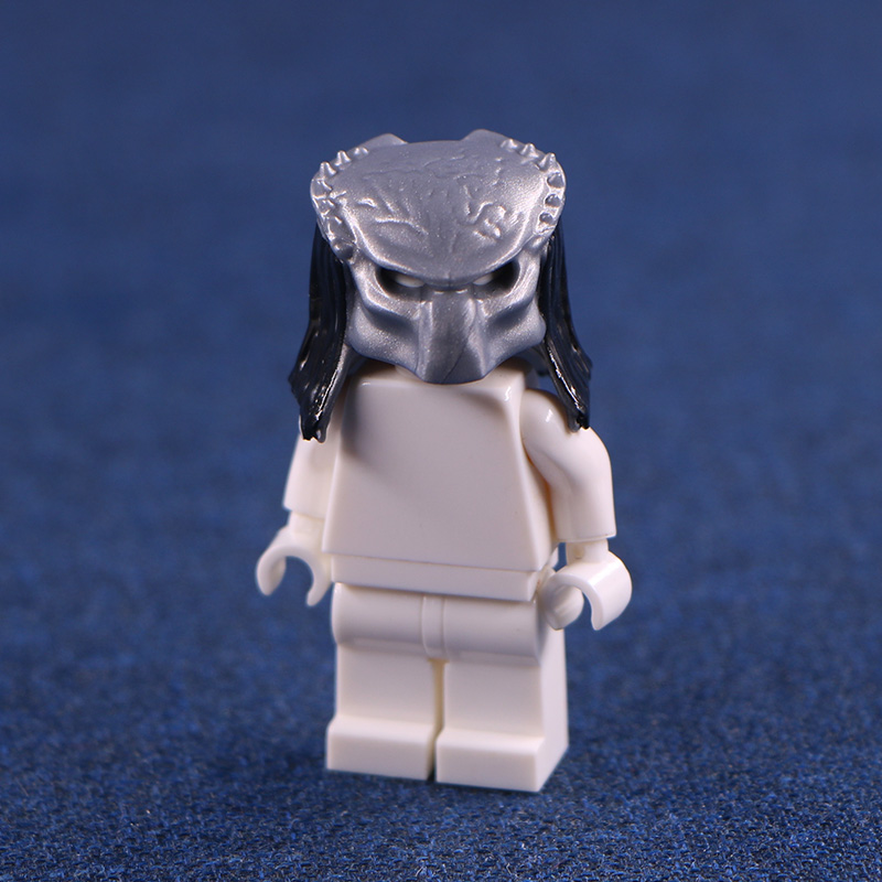 人仔配件铁血战士头盔发型益智moc拼装积木建构