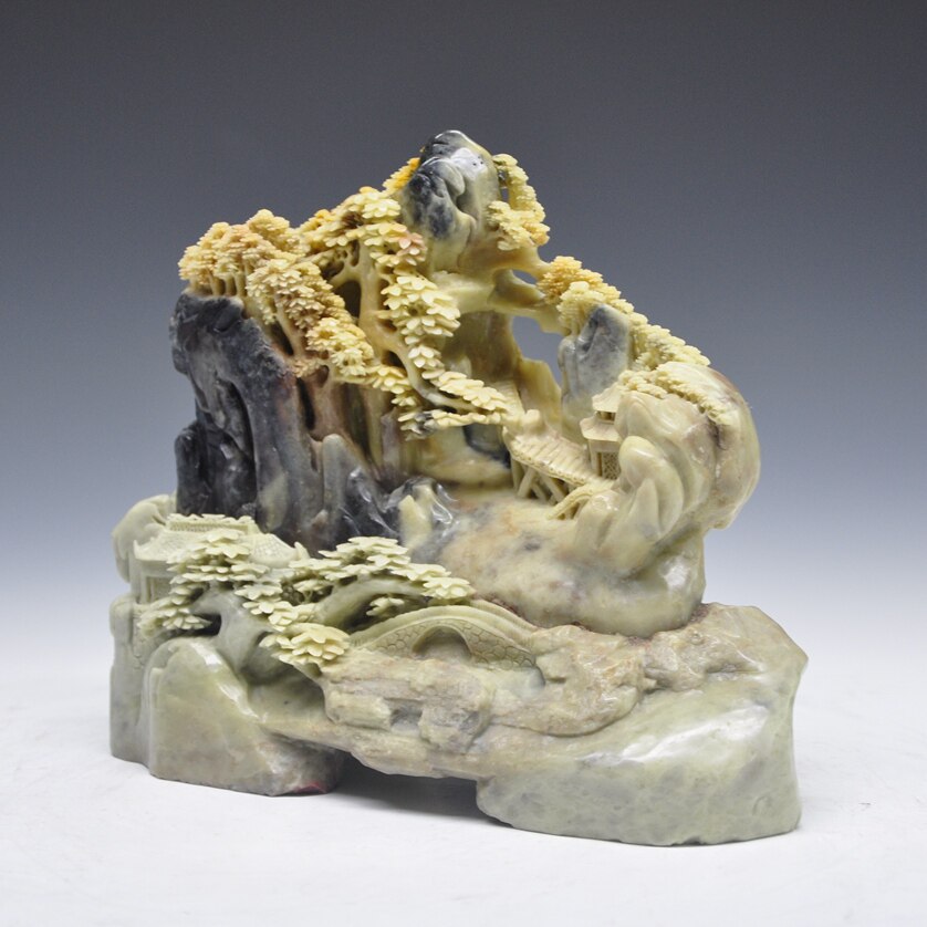 青田石 山水摆件 〈水乡〉居家摆放