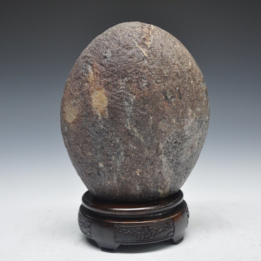 青田龙蛋石 竹叶青 《寿星》收藏