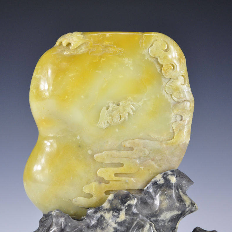 青田石雕摆件 金玉冻 《洪福齐天》