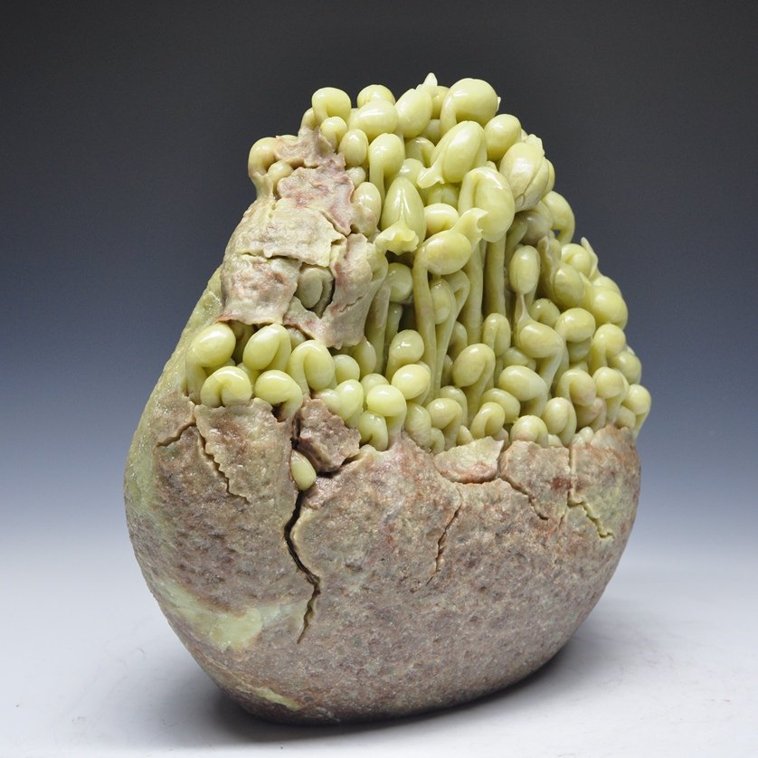 21.3kg 青田石大摆件 豆芽《生机勃勃》大气收藏 送赠品