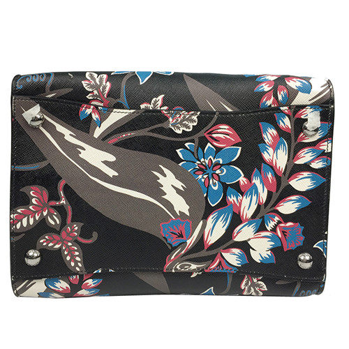 【9.9新】prada普拉达 限量款彩绘花纹蝙蝠包