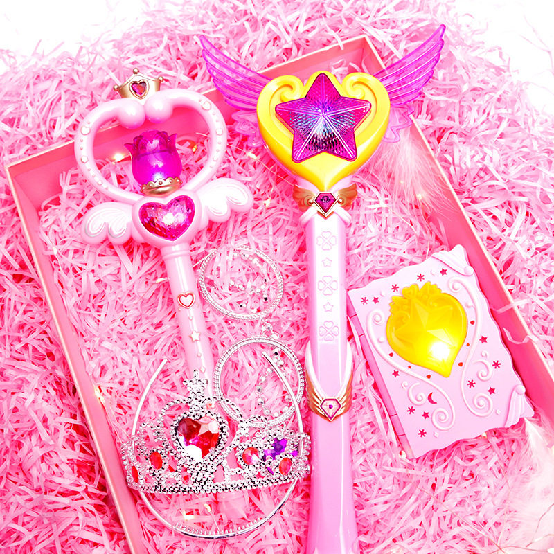 巴拉拉魔法棒儿童女孩玩具音乐投影发光小魔仙仙女棒小礼物魔仙棒